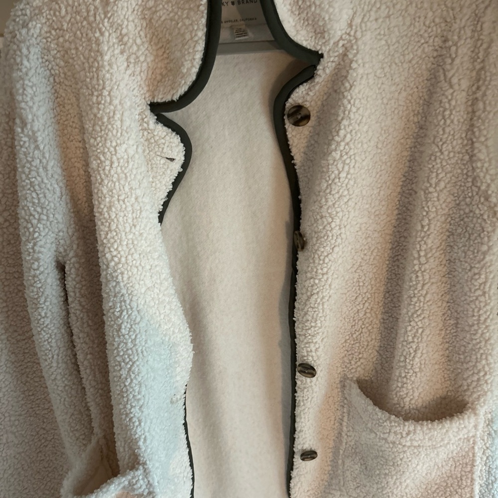 Lucky Brand Cream Teddy Jacket